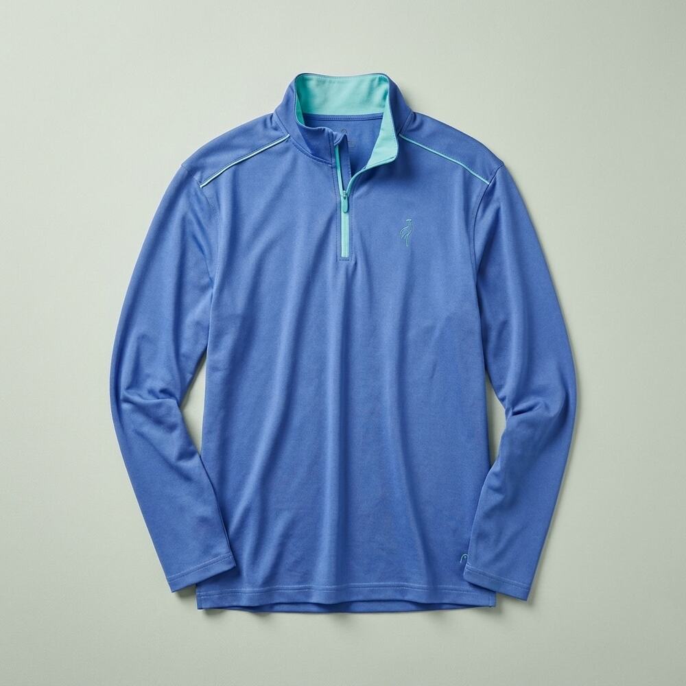HEAD Golf 1/4 Zip Performance Pullover Blue Mock Neck Moisture Wicking Mens XL